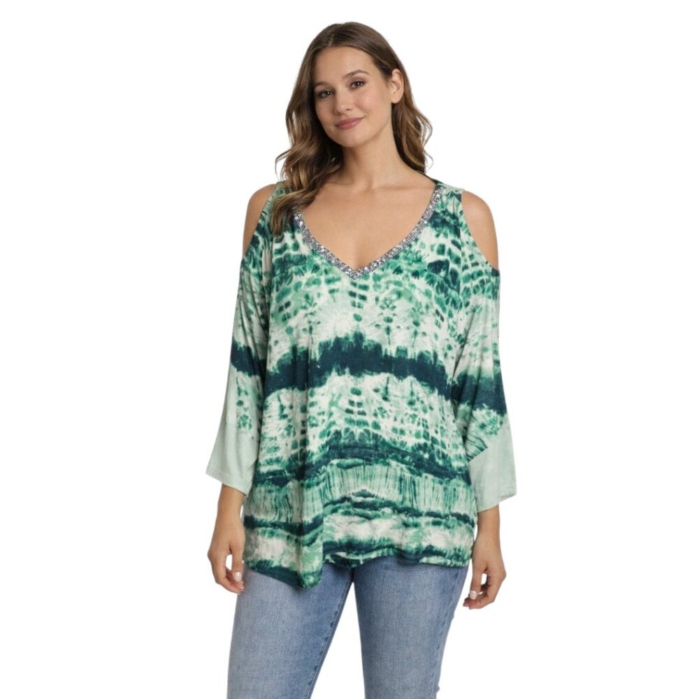 Juicy Couture Tie Dye Top Short Sleeve Relaxed Casual Women’s Size XL